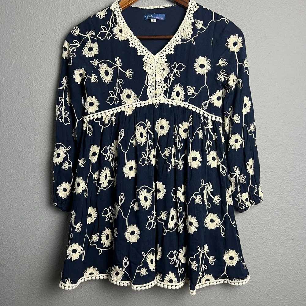 Speechless Kids TM Truly Me Polka Dot Dress Smocked Ruffle Long SL Girls Size 8‎